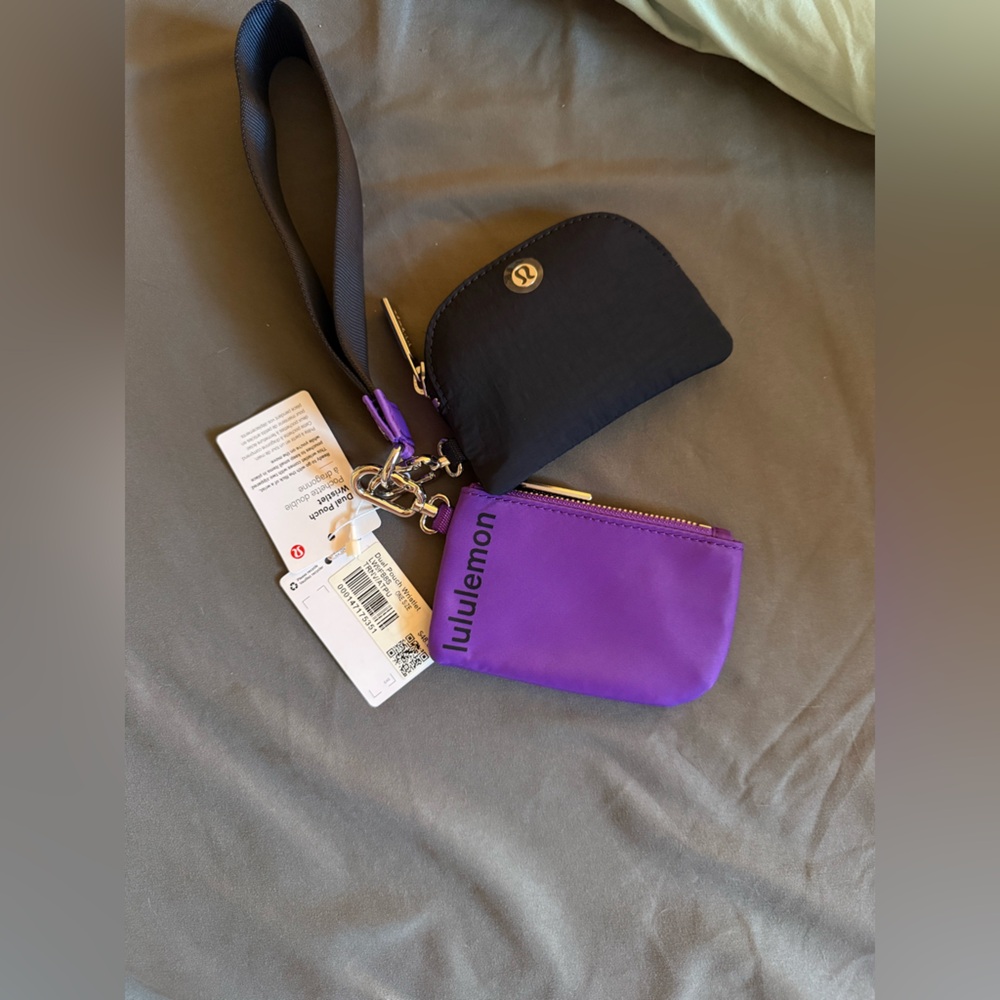 Lululemon Dual Pouch Wristlet True Navy/Atomic Purple - Picture 2 of 3